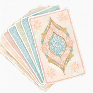 stylized image of a card deck