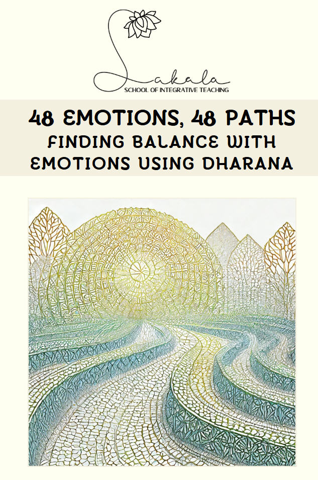 Front cover of dharana card deck, featuring a labyrinth