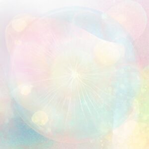 soft circle with misty glow and pastel art